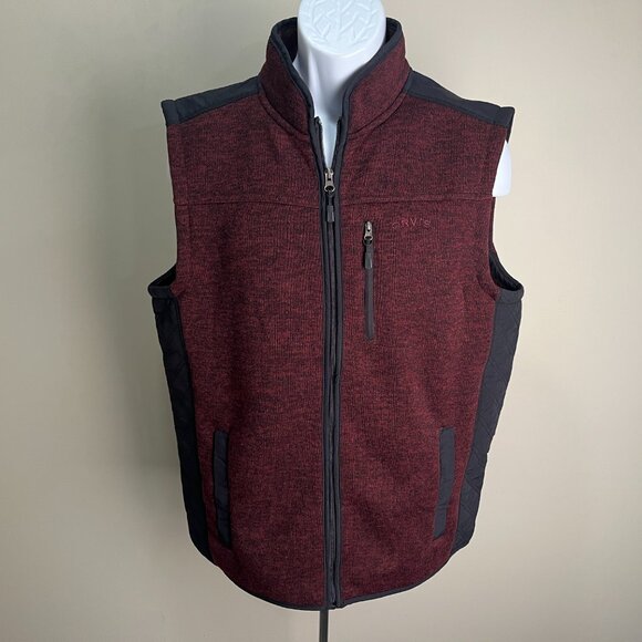 ORVIS Men's red marled full zip warm Vest sleeveless jacket Large L EUC - Picture 4 of 6